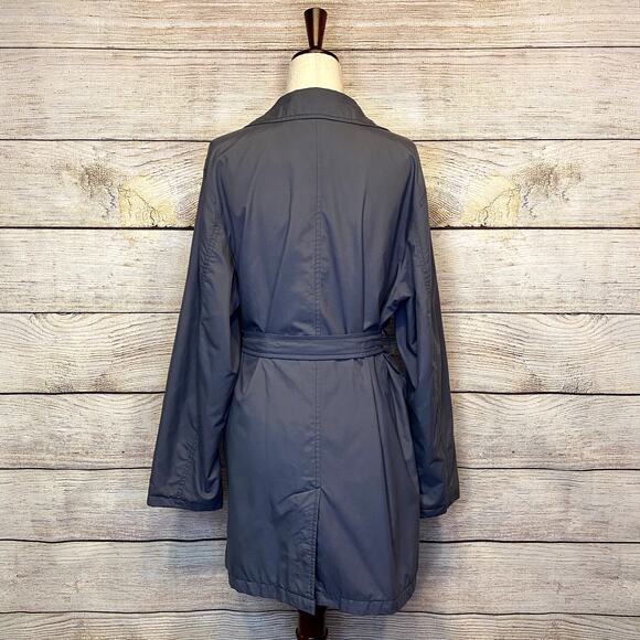 L.L. Bean Vintage Buckled Lightweight Trench Coat Size M Women's Duster Purple - Picture 5 of 8